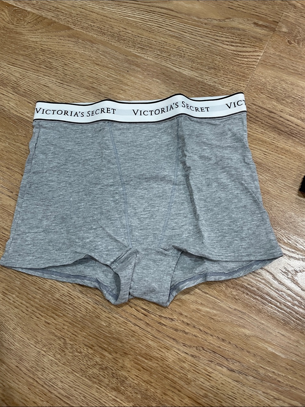 Victoria's Secret Gray Men's Boxer Briefs with Logo Waistband